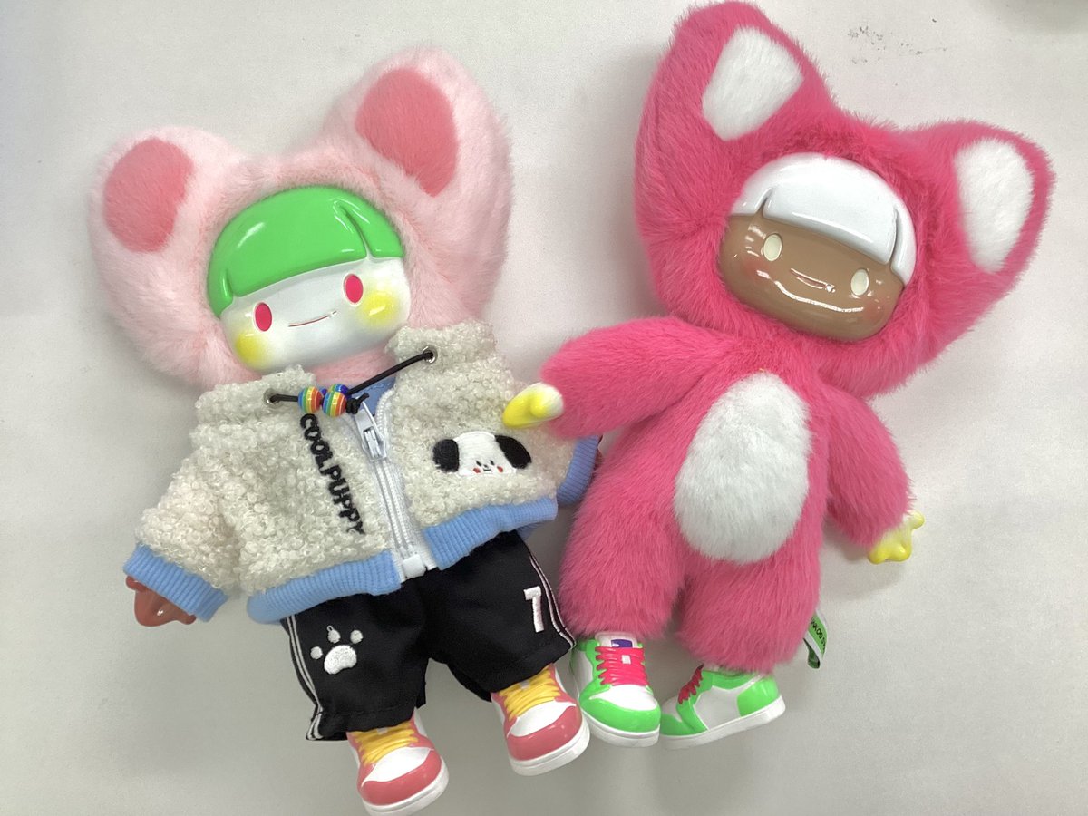 阿豆yummyちゃん、20cmぬいの服が着れるだけでなく、2人いるとお顔を