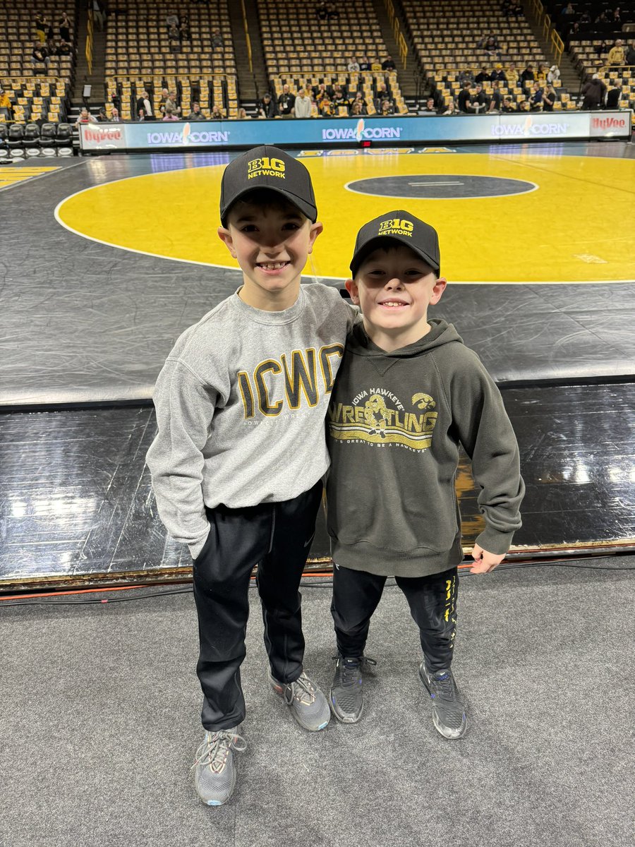 Couple of AAU state qualifiers in the house to watch the Hawks #beatpennstate ! #fightforiowa