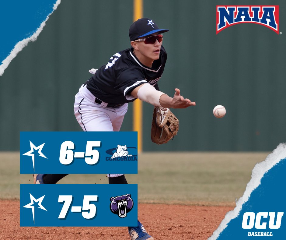 BSB: STARS ARE HOT! OCU remains undefeated after two wins today coming on a walk off home run in game one before taking down #7 Bellevue in game two! 

#thisisOCU