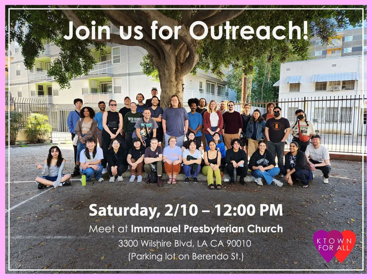 Join us for outreach tomorrow! We always go over our guidelines and if you're new we'll make sure you're in a group with experienced volunteers - all you need to do is show up! We meet in the Immanuel Presbyterian parking lot at **12pm** (you can park in the lot!) See you there!