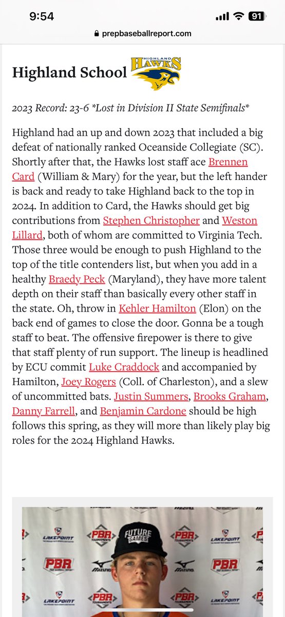 Thank you @PBRVirginiaDC for doing what you do! Let’s Play Ball! 💙💛🩵 <a href="/VISAABaseball/">VISAA Baseball</a> <a href="/ksallday19/">Jason Burton</a> @PBRVADC_Nolan