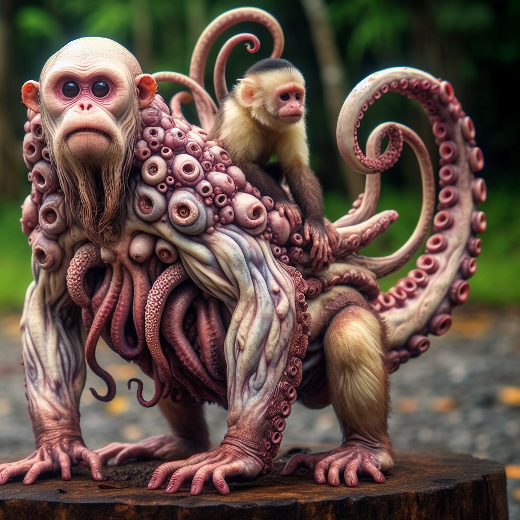 Ext4png's tweet photo. I avoid looking at him, I don't know why
#bizarre #iA #DALLE3 #MonkeyMan https://t.co/fMHHw7iJI3