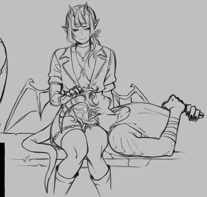 belladonna lore! 
back then when she was still serving in the army she had many admirers but one was really deeply in love with her :') (and yes, her real name is wren!) 