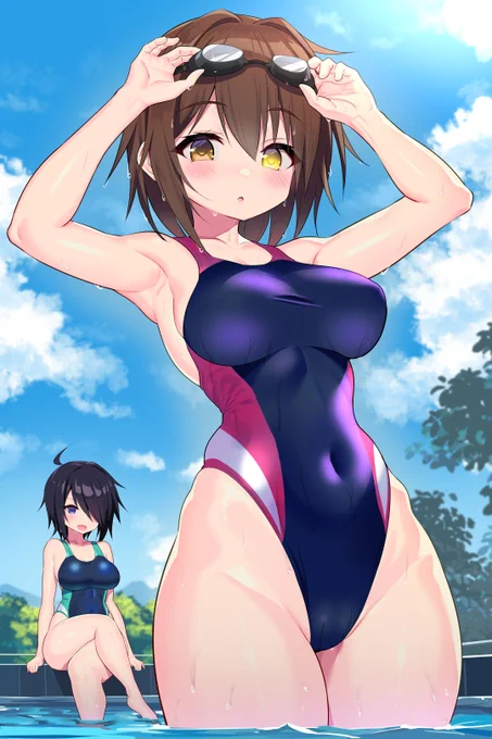 skeb納品しました艦これの古鷹と加古です 