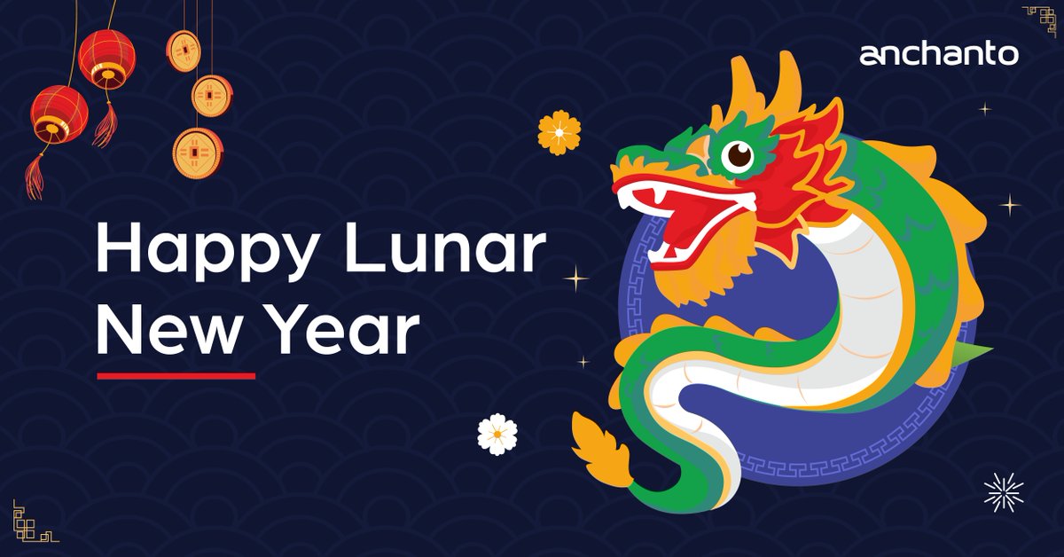 Happy Lunar New Year from all of us at Anchanto! 🎊

May the 'Year of the Dragon’ bring in new opportunities, success, and good health to you and your loved ones. ✨

#LunarNewYear #Greetings