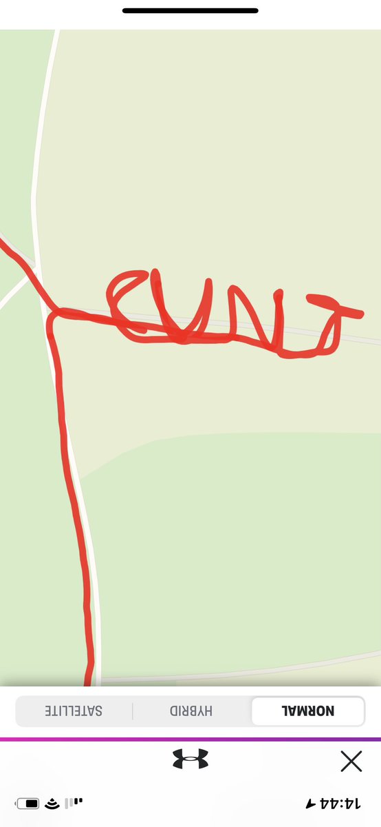 Evetssteve4's tweet photo. #MapMyWalk my arse. https://t.co/Bshi6xN9iC