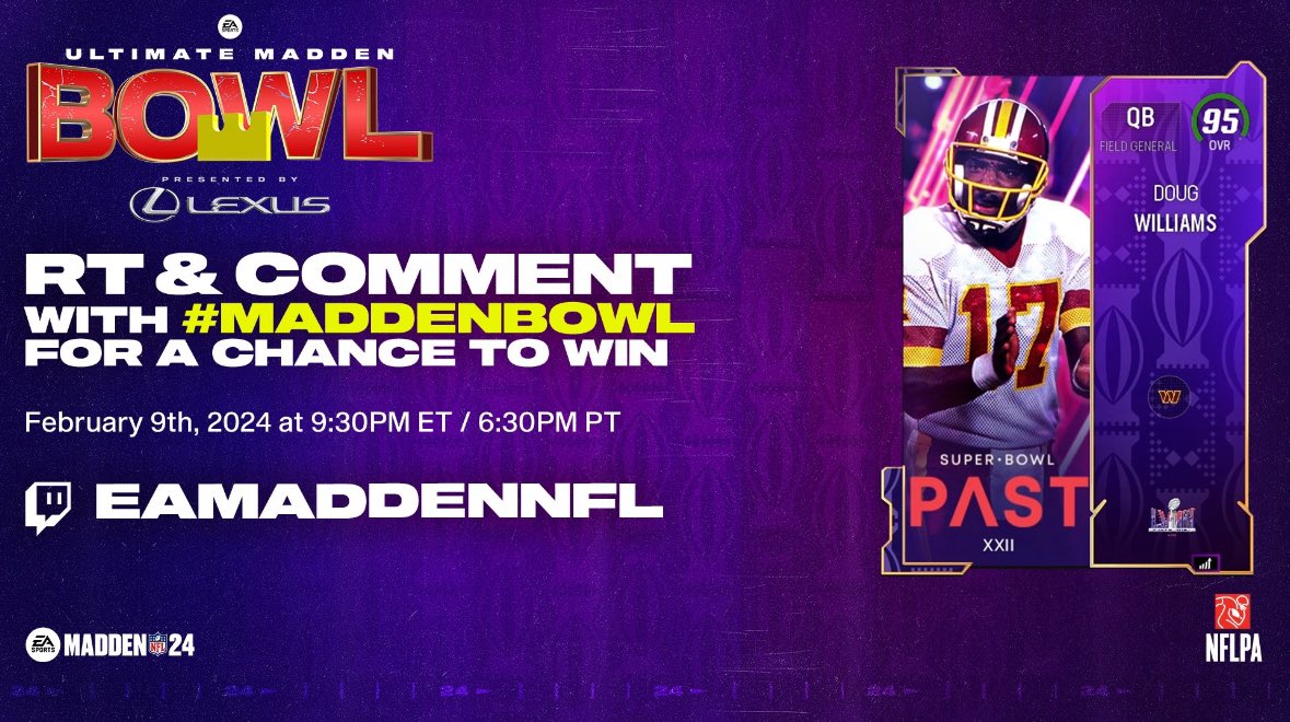 Gabagol94's tweet image. GIVEAWAY🚨🚨🚨
Follow, RT, and comment #maddenbowl for a chance to win the best QB in MUT. 
Don’t forget to watch the madden bowl final at 9:30pm EST over on Twitch.tv/eamaddennfl 
who y’all got winning?