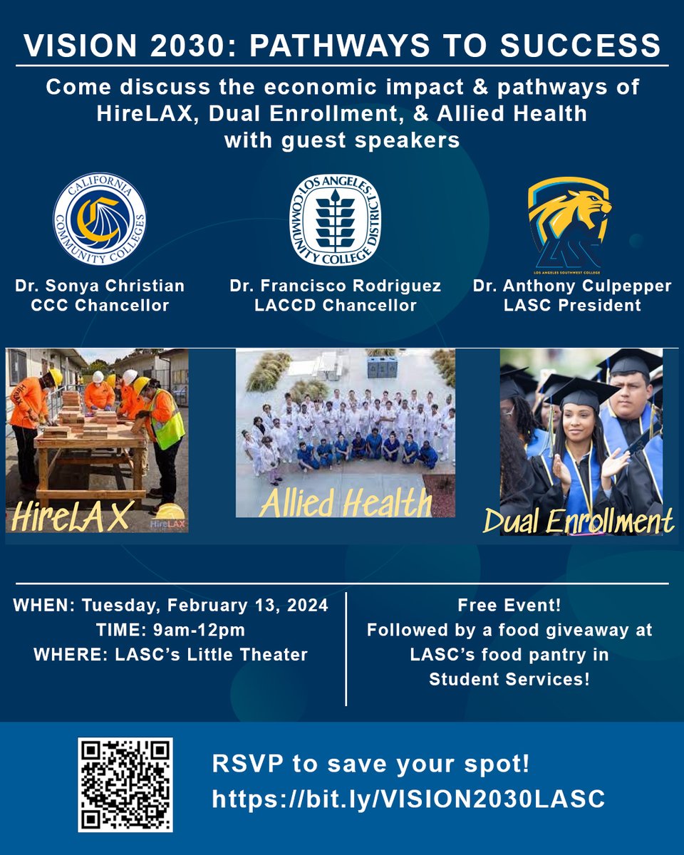 Come join @CalCommColleges, @laccd, and @LASCCampus to discuss the economic impact of HireLAX @flyLAXairport - register today!