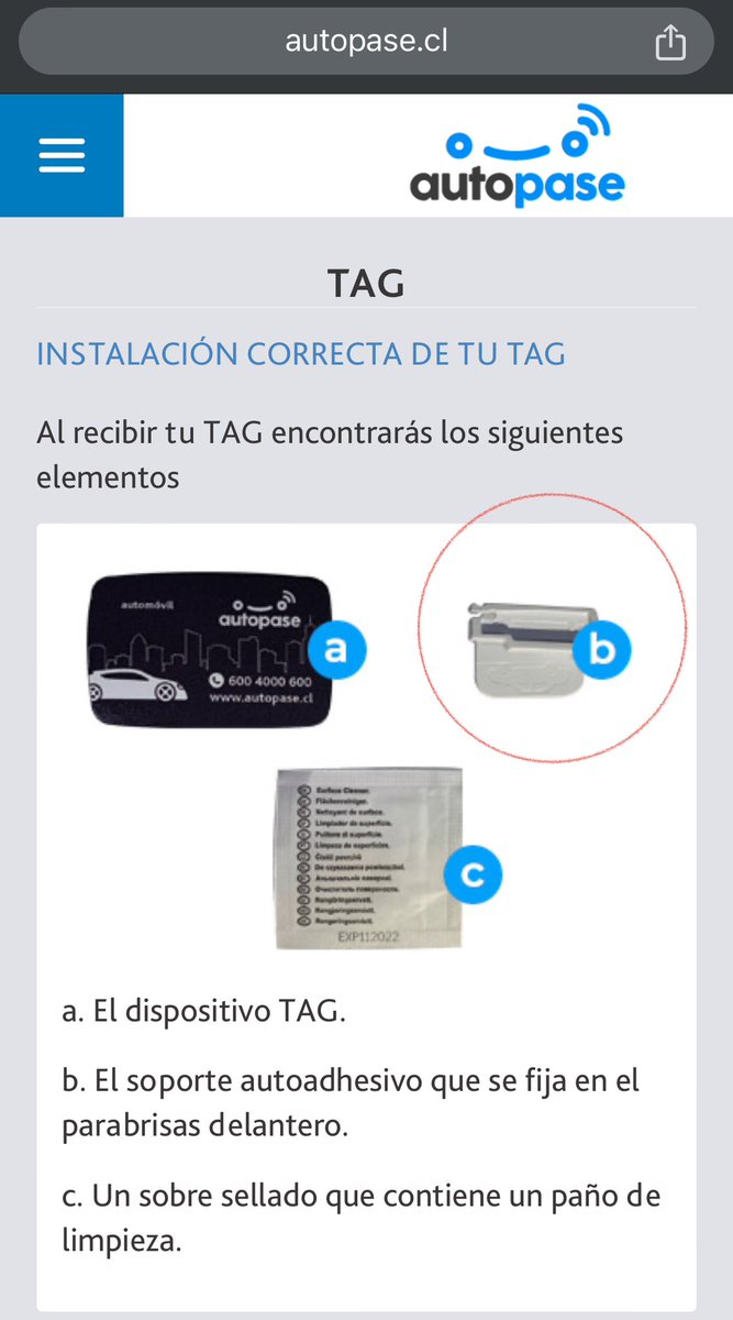 hcornejoh's tweet photo. @Autopase me llegó mi autopase a la casa, no llegó el soporte autoadhesivo, la pieza b que se ve en la segunda imagen, favor su ayuda! https://t.co/NDMSCNK1Yf