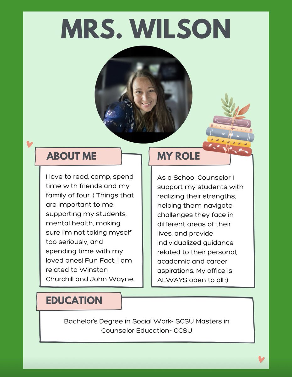 Happy School Counseling Week to Mrs Wilson!