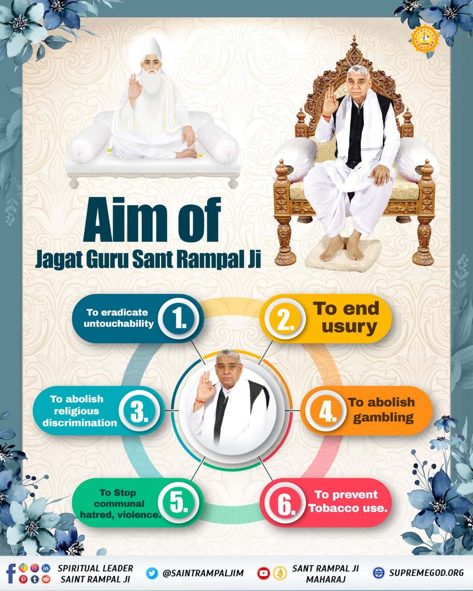 #TheMission_Of_SantRampalJi
The followers of Sant Rampal Ji Maharaj Ji are prohibited from accepting or giving dowry.
His followers perform 17 minutes dowry free marriages without extravagance.
7Days Left For Bodh Diwas