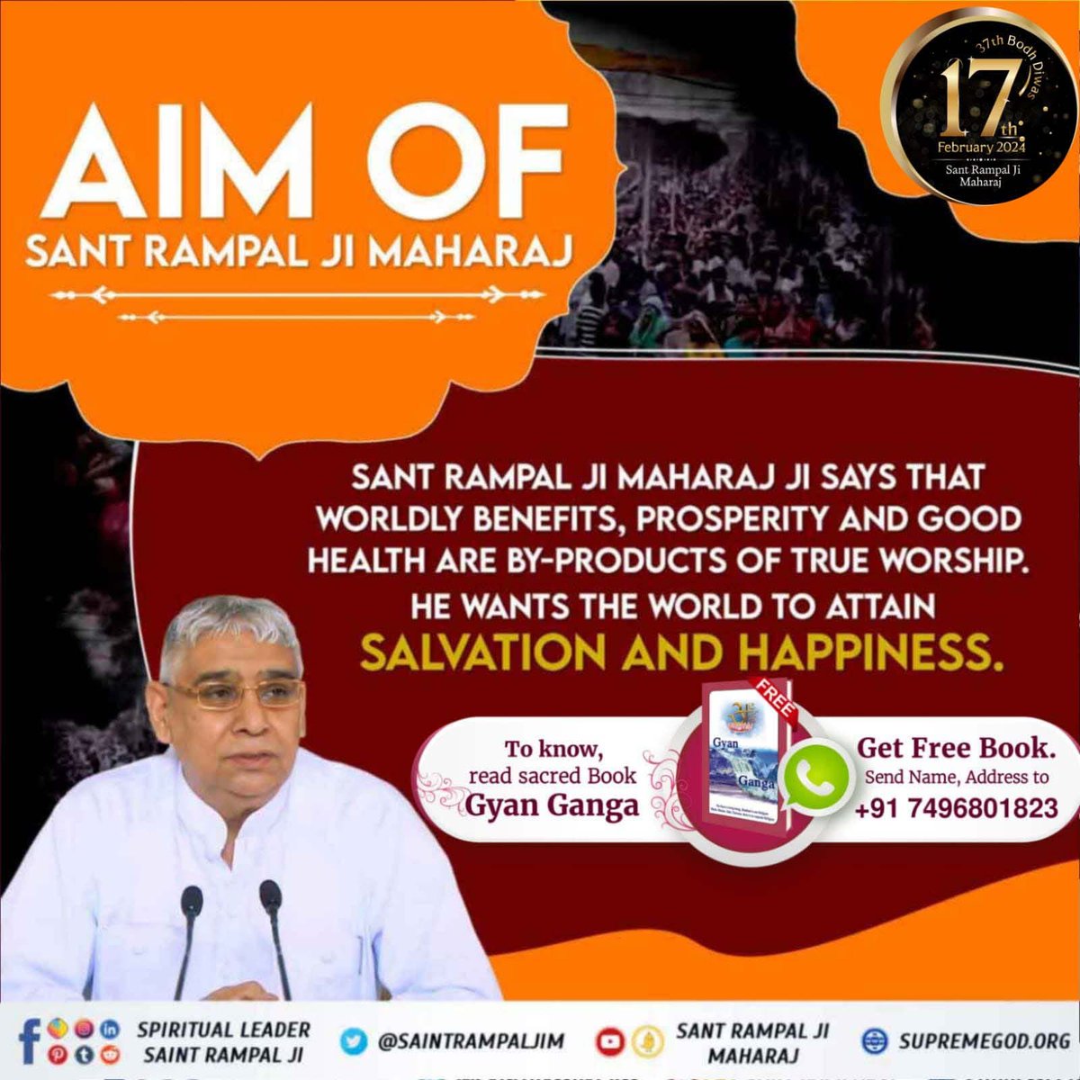 #TheMission_Of_SantRampalJi
The disciples of Sant Rampal Ji Maharaj follow a modest way of living and do not sing or dance.
⤵️
7Days Left For Bodh Diwas