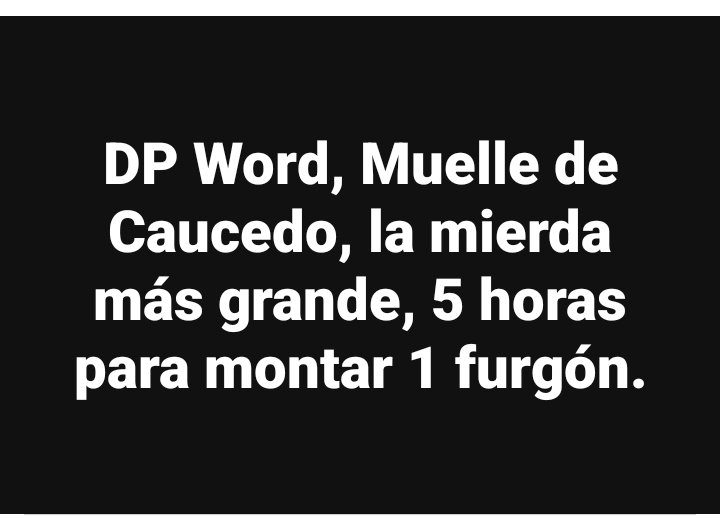pedrohc6's tweet photo. Que desorden es que hay en el muelle, que se están durando horas colosales, para sacar 1 simple furgón @luisabinader @raquelarbaje @aduanard @dpworldrepdom @CDN37  @DiarioLibre @ANoticias7 @RCCMediaRD un total desorden y nadie te da repuesta... https://t.co/cuA6oEr6uY