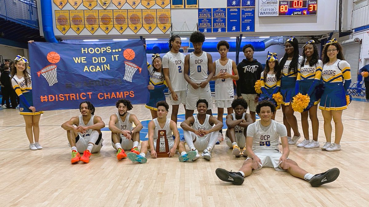 OCPAthletics's tweet photo. 🚨DISTRICT CHAMPIONS! | @ocphoops
🏆🏆🏆🏆🏆🏆🏆🏆
FINAL
Faith Christian 37
OCP 80
The Warriors (21-4) win their 8th consecutive district title. 5 players scored in double-figures, led by Ameer Ramadan with game-high 16p and Darius Washington, III with 15p, 7a, 6r.
#FHSAA #2A7 https://t.co/XJ68kaHR1s