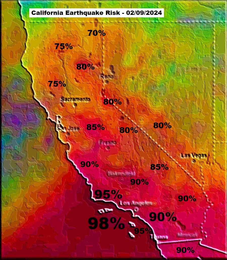 4.7 earthquake (likely foreshock) hits warning area (exactly as forecasted) WARNING: 6.6 earthquake is possible NW of Los Angeles during the next 24 hours. quakeprediction.com/Los%20Angeles%…