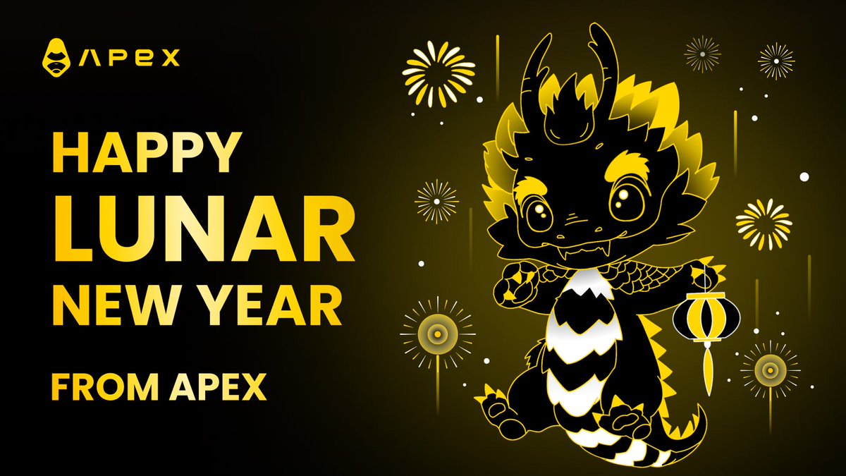 🎊 Happy Lunar New Year to all ApeXers! 💰 May the Year of the Dragon bring  soaring success, power, and prosperity to your crypto journey. 📈 Wishing  you a year filled with