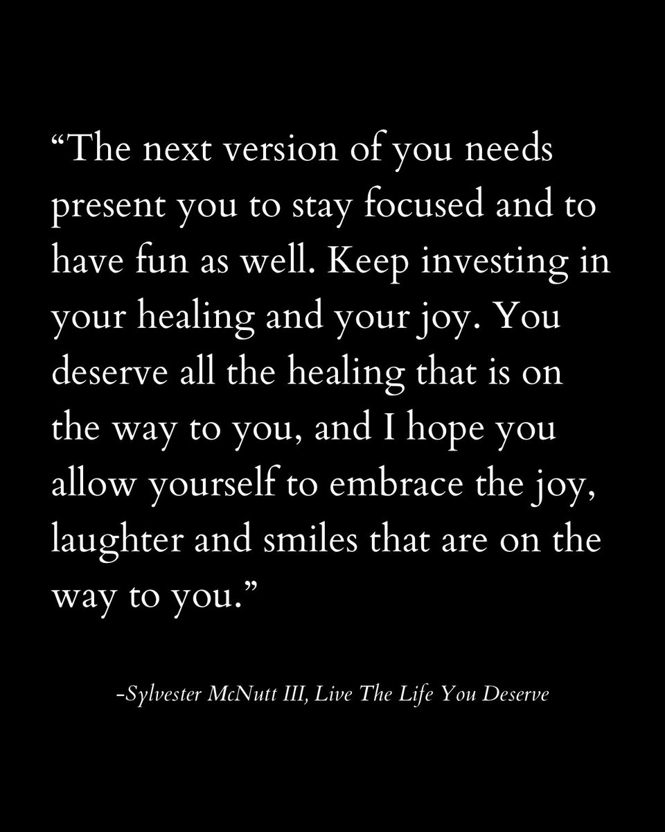SylvesterMcNutt's tweet photo. The next version of you needs present you to stay focused abs to have fun as well. https://t.co/M90dowSpUF