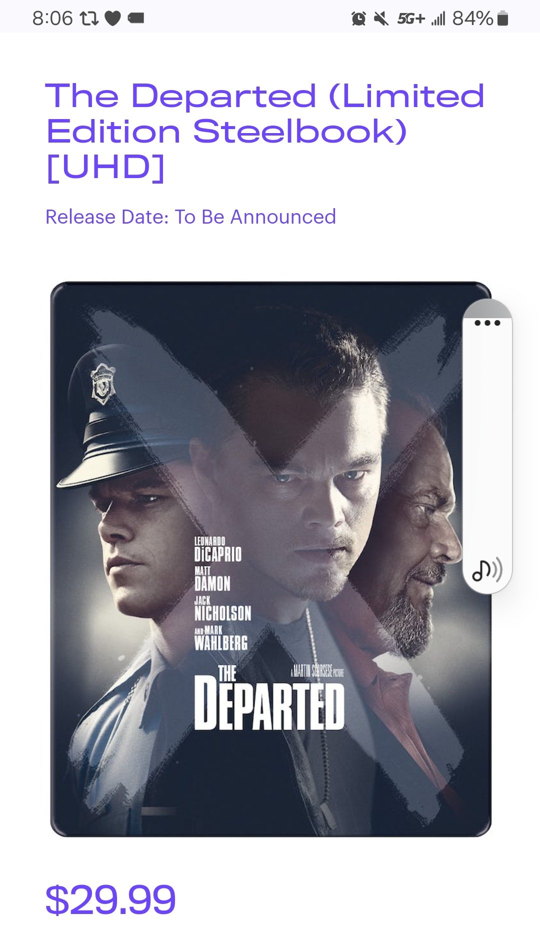 Pre-order The Departed Limited Edition Steelbook UHD