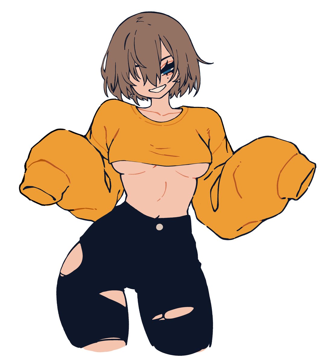 dayo34_'s tweet photo. I swear I drew the other eye it just looks better like this https://t.co/N6M74tnkrh