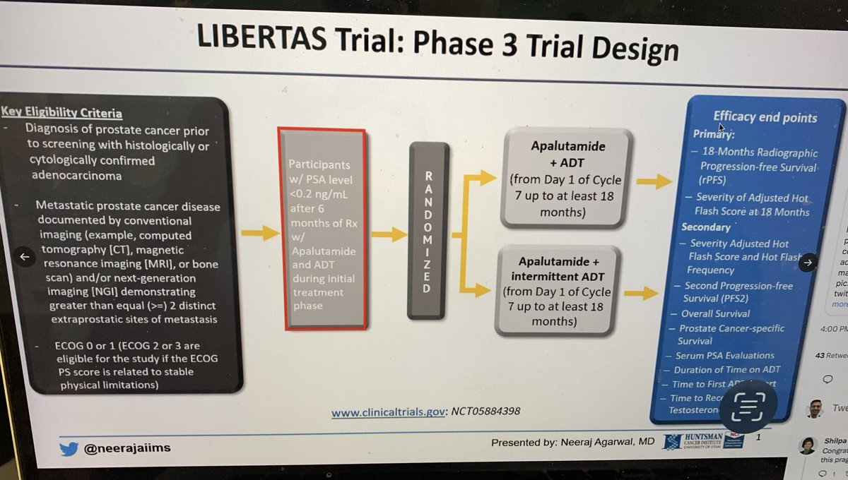 Strongly agree with @Prof_Nick_James We are looking at this exact approach in LIBERTAS trial (NCT05884398). Now recruiting (very quickly!) @neerajaiims @MAWildgust @MundleSuneel @CaPsurvivorship @TiansterZhang @urotoday @scserendipity1 @DrKarieRuncie