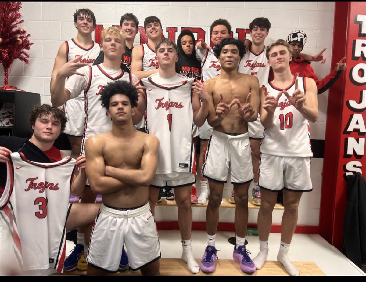 Proud of this team right here.   Great defensive effort by this group in a big win over Dexter!!!
#GoTrojans