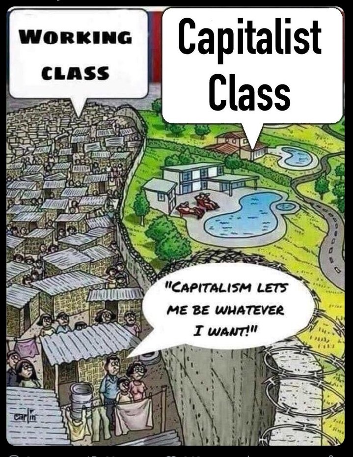 MrSpiritsRaven's tweet photo. #Capitalism allows #WeThePeople to remain #poor drowning in #poverty controlled by the #WealthyClass while foolishly believing you are a class of people who are better off dependent on #Corporations & #PoliticalParties Under WHICH #PoliticalParty have you prospered & improved?
NEITHER.