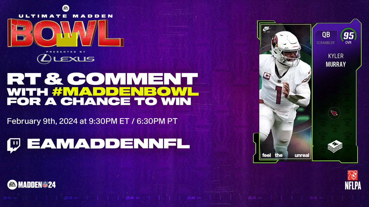 🚨GIVEAWAY🚨I'm live for my #MaddenBowl watch party with giveaways as well!! I'm also giving away a 95 Kyler Murray thanks to <a href="/EAMaddenNFL/">Madden NFL 26</a>!

To enter👇
👉Follow
👉Retweet
👉Comment #MaddenBowl and who you think will win! 

Winner picked after the broadcast! twitch tv/primroze