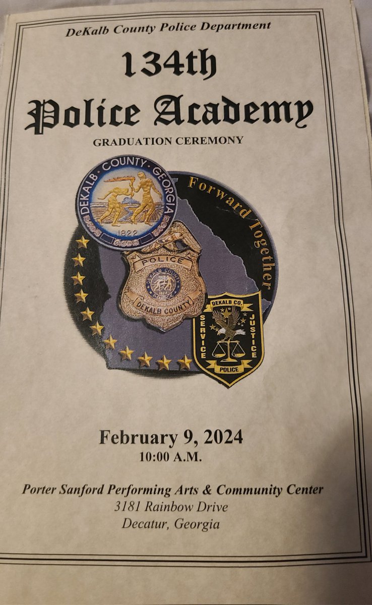 dlacybrooks's tweet photo. Please welcome Officer Brooks to the Dekalb County Police Department. We are so proud of you reaching this milestone @mike_brooks62. Also, congratulations to Class 134! #WEAREDKPD! https://t.co/L8zT1vX75z