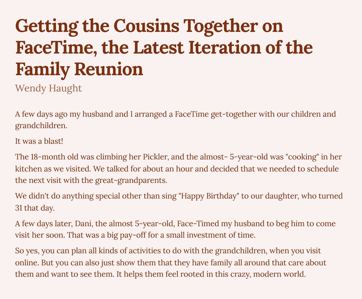 Getting the Cousins Together on FaceTime, the Latest Iteration of the Family Reunion