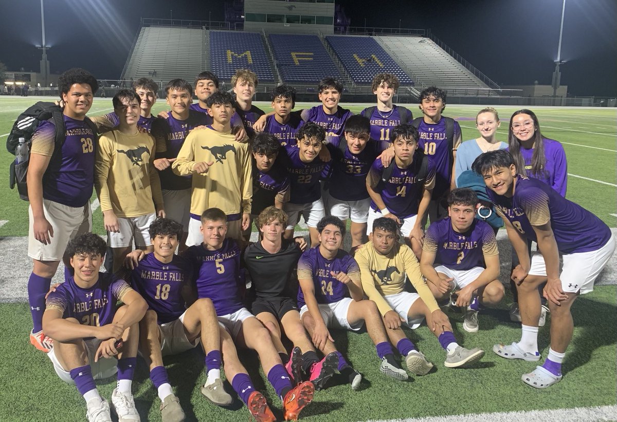 5-1 victory over Jarrell.  Mustangs keep it rolling and now prepare for a huge rivalry game Tuesday at Burnet! ⁦<a href="/RedRaider1995/">Jeff Gasaway</a>⁩ ⁦<a href="/fierrojennifer/">Jennifer Fierro, The Broad Podcaster</a>⁩ ⁦@LethalSoccer⁩ ⁦<a href="/MFHSports/">MFHSports</a>⁩ ⁦<a href="/MFHS_Principal/">Marble Falls High School</a>⁩