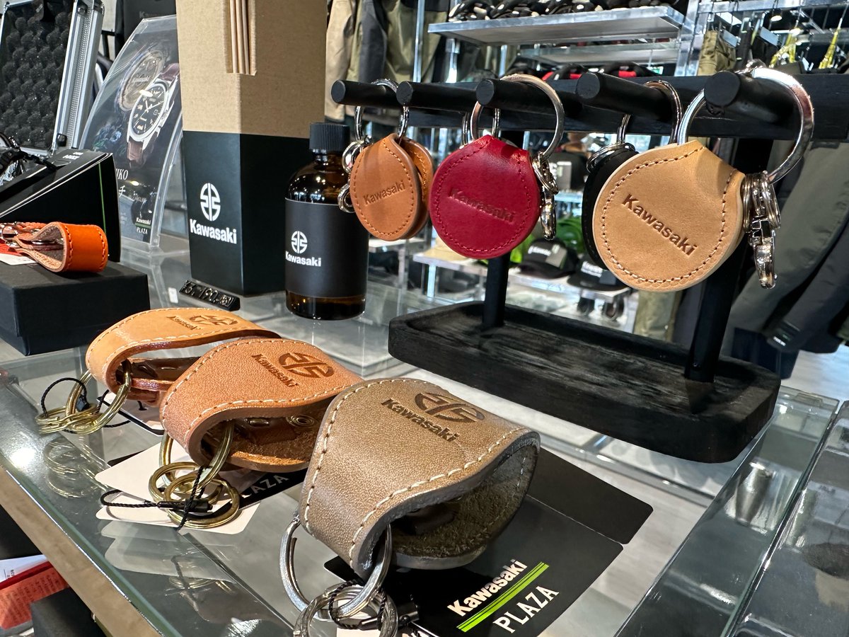 Kawasaki PLAZA 牛革キーホルダー スマートウォレット Kawasaki PLAZA