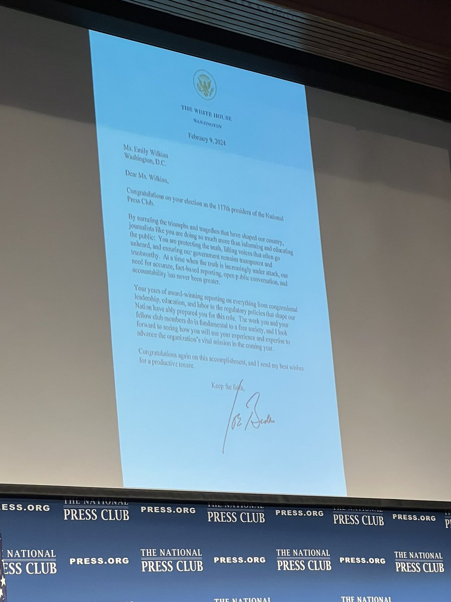 Newly inaugurated @PressClubDC President calls on @POTUS “I need more than a scrap of paper, bring all three detained American journalists home.” #FreeAustinTice #FreeAlsu #IStandWithEvan #JournalismIsNotACrime