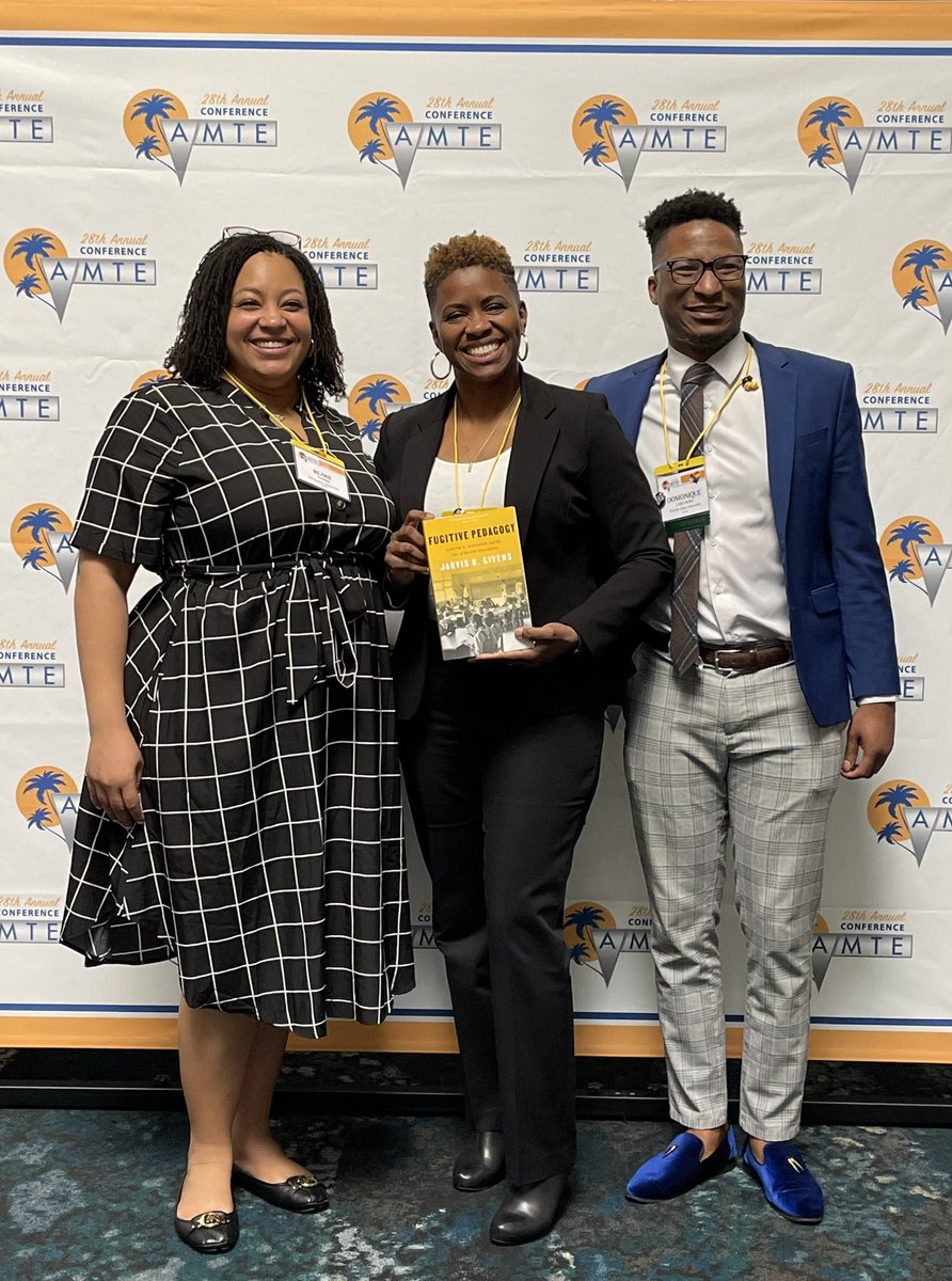 We had an amazing time presenting for the first time as THE Black Mathematics Education Collaborative 🎉@AMTENews and thank you @jarvisrgivens for your beautiful work on the art of Black teaching. @RadicalMathgic @ChazEFlo @Domo_CR