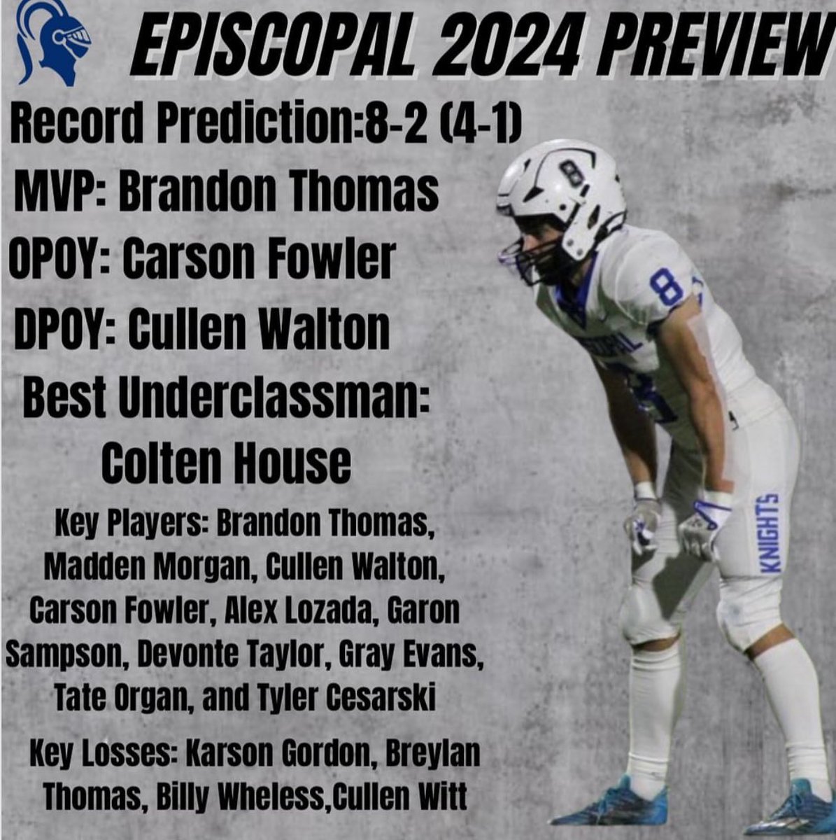 Really excited for next season. Thank you spc football on instagram for giving me a shoutout for best underclassmen @CoachMoynahan @TXPSMedia @TXPrivateFBGuy