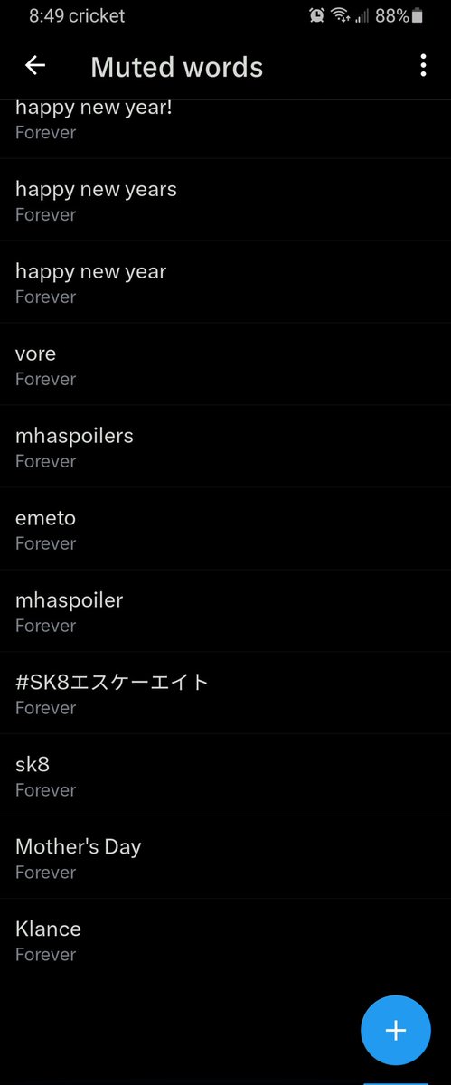 My mute list is pretty tame. I only have one ship on it and it's not even the ship that was the issue but the fans.