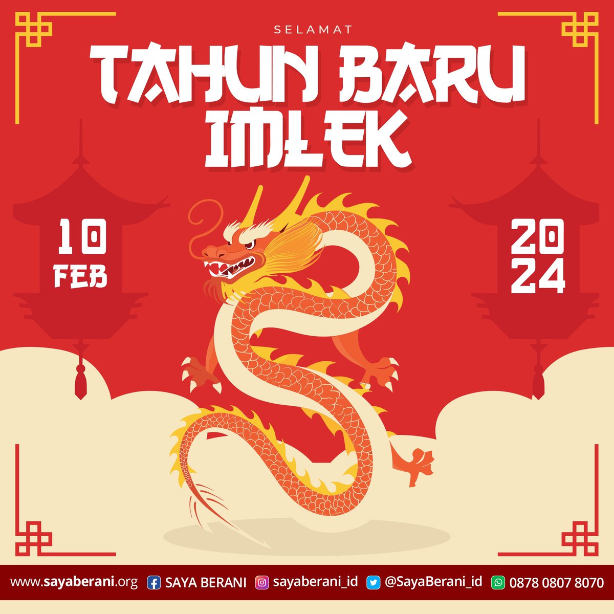 Selamat merayakan tahun baru Imlek 2024. Semoga tahun baru ini membawa keberuntungan, kebahagiaan, dan kesuksesan.