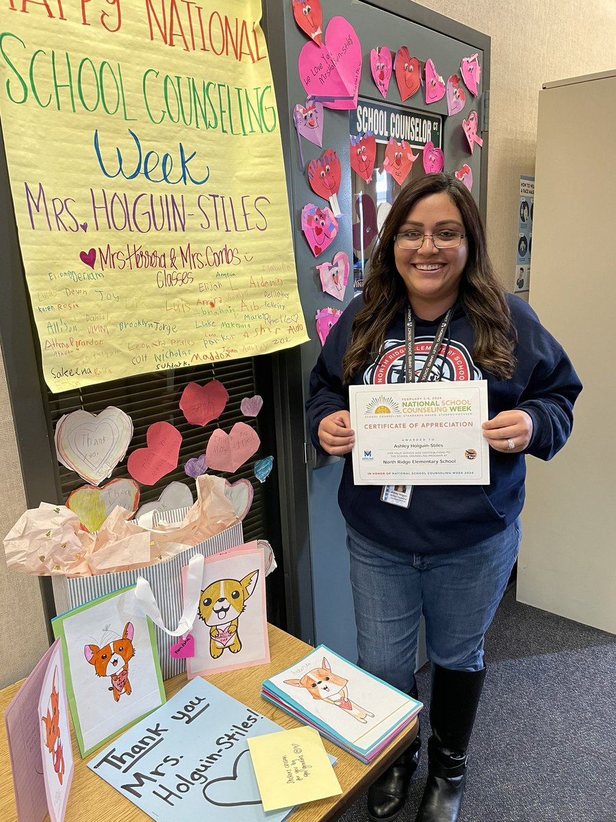 As we end School Counselor Week, we want to say thank you to Mrs. Holguin-Stiles… today and everyday!! #NorthRidgeRocks