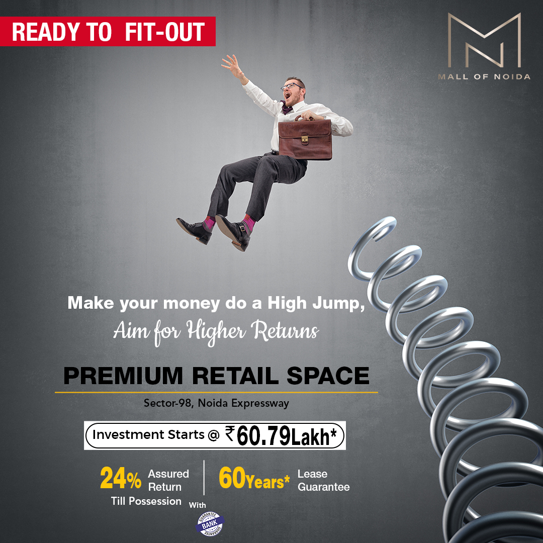 Make your money do a high Jump! Aim for higher returns with premium retail space investments 'Mall of Noida' Sector-98, Noida Expressway.
So, grab the opportunity today!
For More Details:bit.ly/3Oefgbw
☎️ Now: +91 97177 06065
#InvestmentSuccess #InvestNow #PremiumRetail
