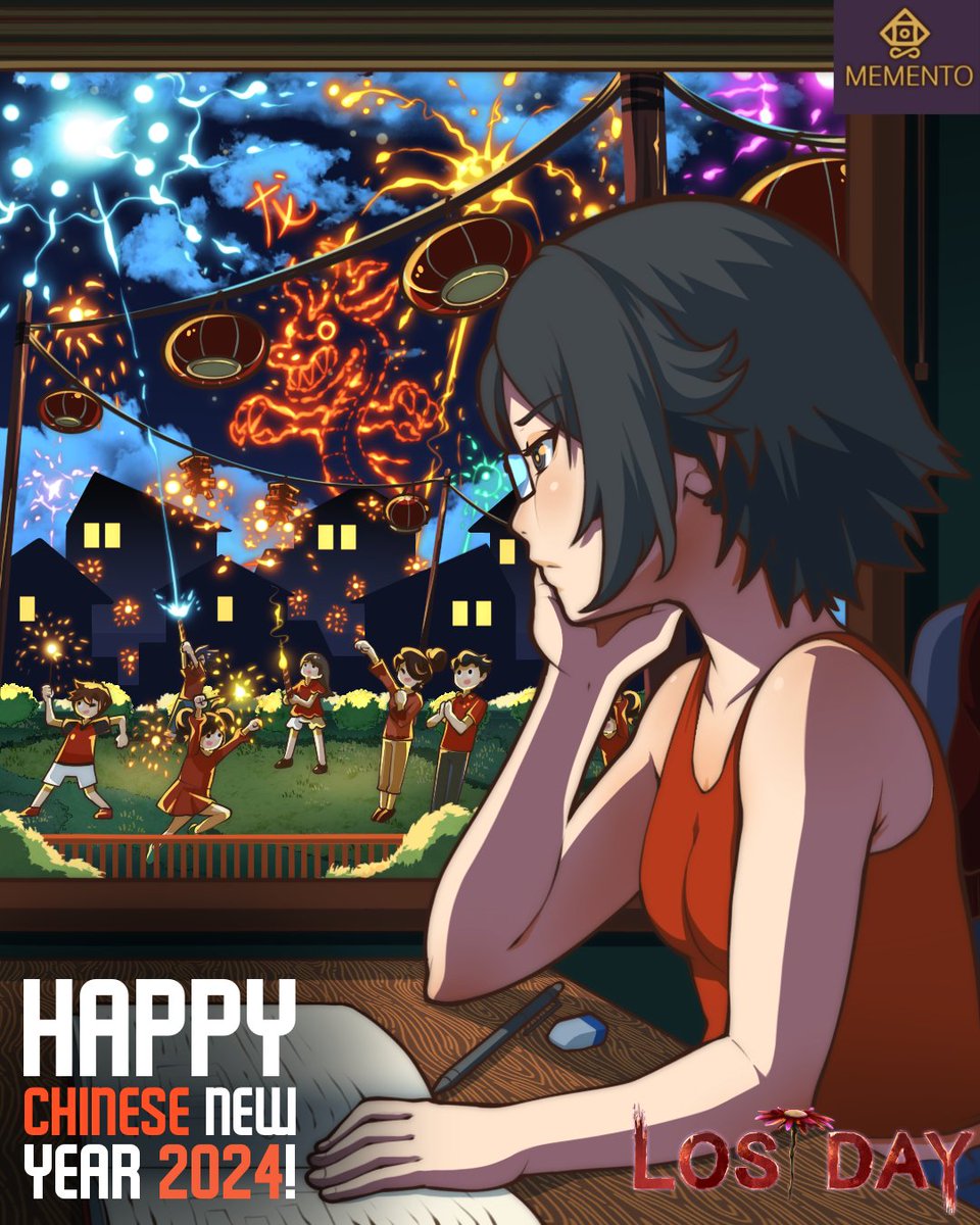 M3m3ntoGame's tweet photo. "Happy chinese new year! Let's celebrate new luck with unforgettable adventures in our games! Gong Xi Fa Cai from Memento Game Studio, we hope this year brings success and new achievements in the world of gaming! 🎮🧧

Art made by: @arikatten_art 

#chineselunarnewyear #game https://t.co/vPOdB3e2fI