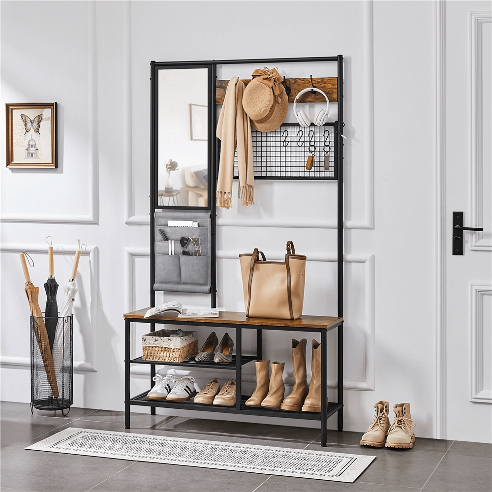 Bring order to your mudroom or foyer with this 6-in-1 industrial farmhouse hall tree. 
Link to hall tree: amazon.com/gp/product/B0C…

#Yaheetech #myyaheetech #yaheetechfurniture #diyhomeprojects #renovations #diy #homedesign #interior123 #diyblogger