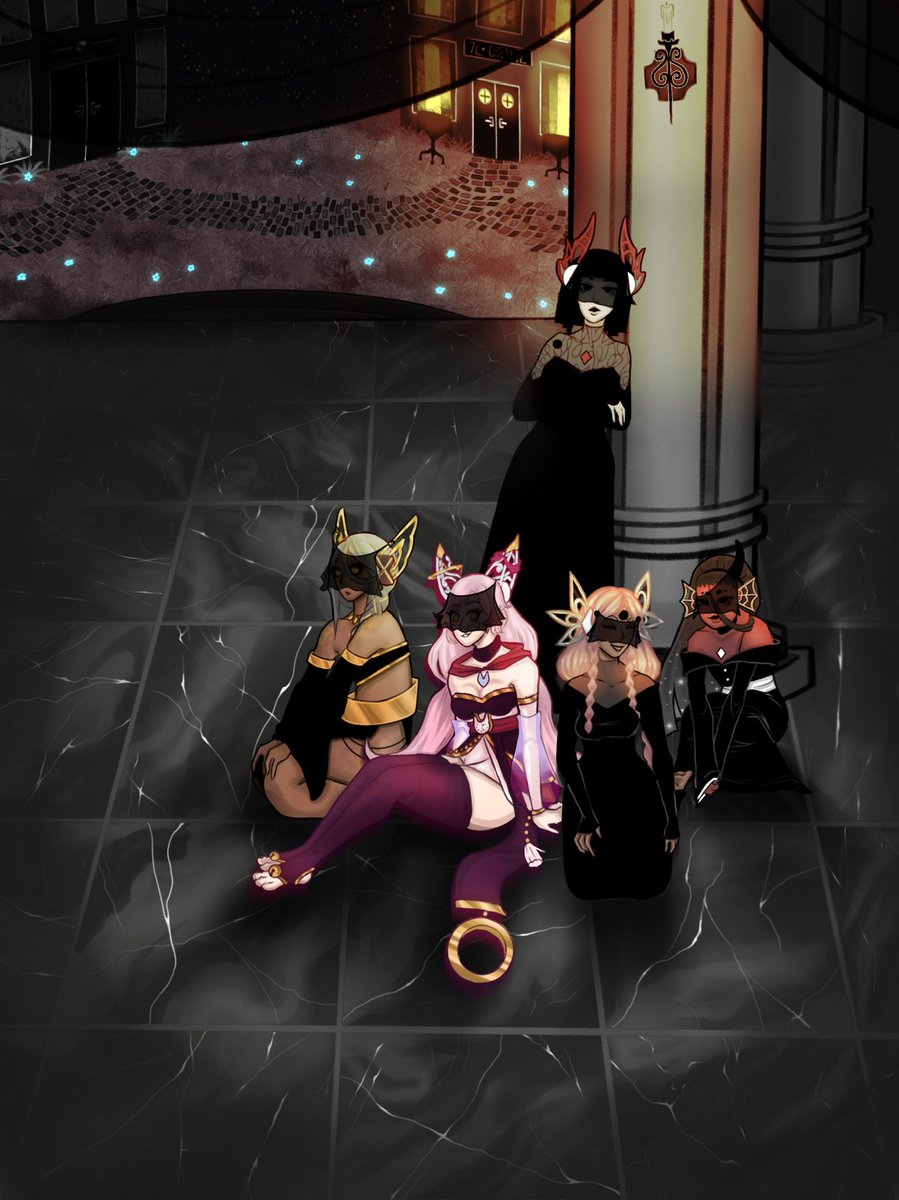 Panic4Worms's tweet photo. Just your average cultist gathering (jk) @WoD_RP #rpgroups #AnimeArt https://t.co/rp8SbCCuBR