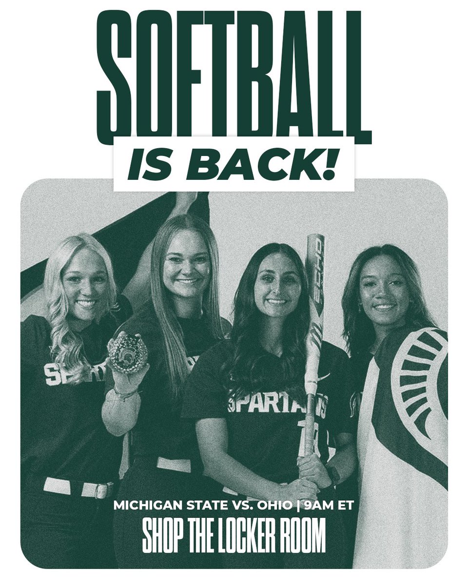 MSUNILStore's tweet photo. Play Ball๐ฅ @MSU_Softball is back and ready for the season. Shop the softball locker room now and gear up for the season!
Shop the Locker Room Here!โก๏ธ: https://t.co/1GJokW4ybx
#GoGreen #Spartans #MSUSoftball https://t.co/gvur93O7yJ