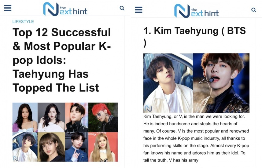 [thenexthint]
가장 인기 있고 성공한 K-pop 아이돌 TOP 12 : 태형이 1위를 차지했습니다.

'만약 여러분이 누가 2024년에 가장 인기 있는 K-pop 아이돌이 될 것인지 알고 싶다면, 우리가 알려드릴게요!'

1위 김태형, 즉 뷔가 우리가 찾던 남자입니다.
+