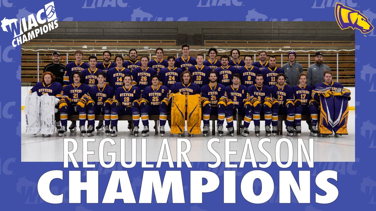 #WIACHKY | <a href="/UWSPAthletics/">UWSP Athletics</a>  claims third straight – and 17th overall - regular season championship with 2-1 win over UW-Superior.

#ExcellenceInAction
#d3hky
