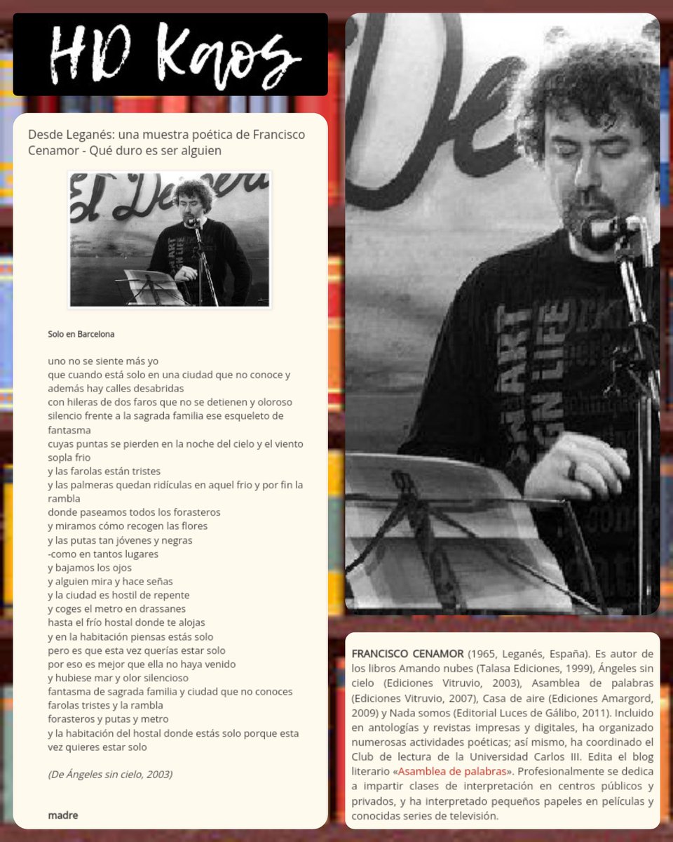 LecturaDigitalR's tweet photo. 📱Lectura: POÉTICA.

#FranciscoCenamor #España🇪🇦

#arte #cultura #literatura #lectura #autor #escritor #poetas #poemas #poesía #poética #entradas #letras #blog #génerosliterarios #literarios #x https://t.co/E95K9xIFf6
