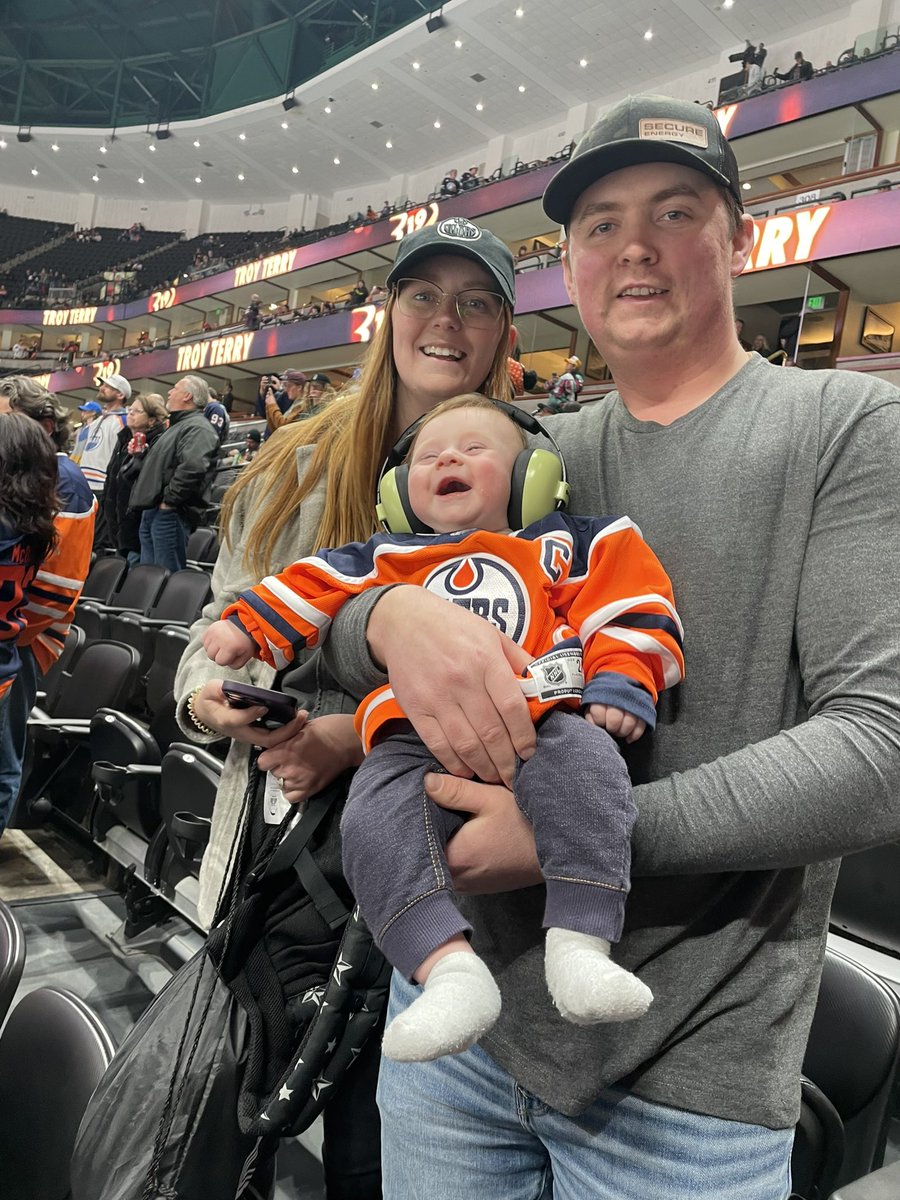 Well we made it  <a href="/EdmontonOilers/">Edmonton Oilers</a>   Little Kane’s first oilers game!!  All the way from Lloydminster Ab. Go oilers go!!