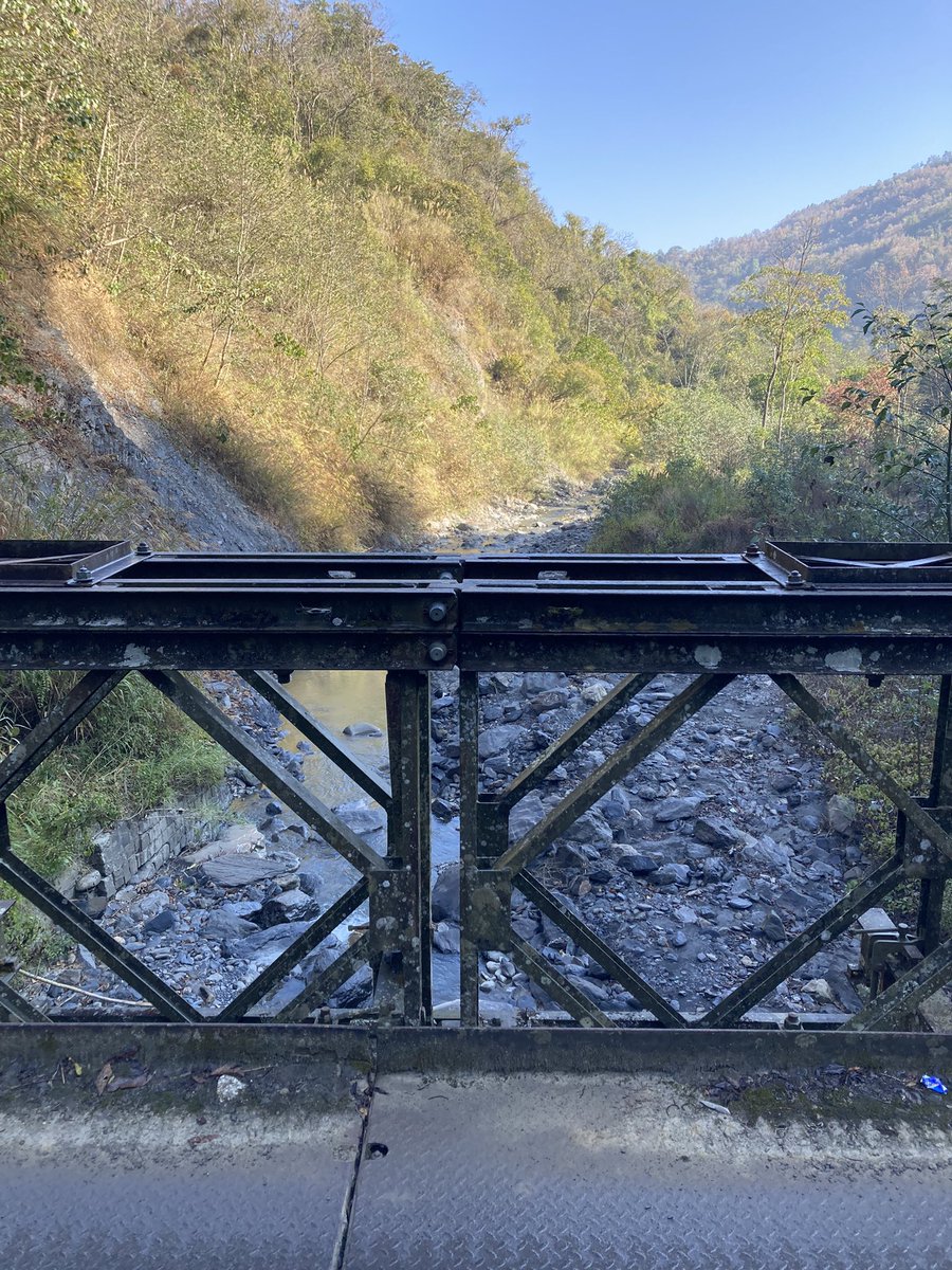 SimonLeney's tweet photo. Bailey Bridge in the middle of the Naga Hills on the road to Jessami #forgottenwartour https://t.co/PuqGkRZtmi