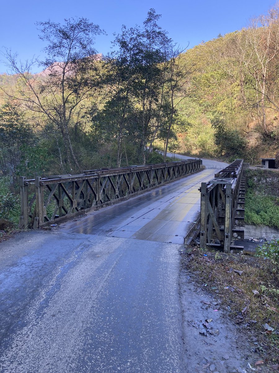 SimonLeney's tweet photo. Bailey Bridge in the middle of the Naga Hills on the road to Jessami #forgottenwartour https://t.co/PuqGkRZtmi