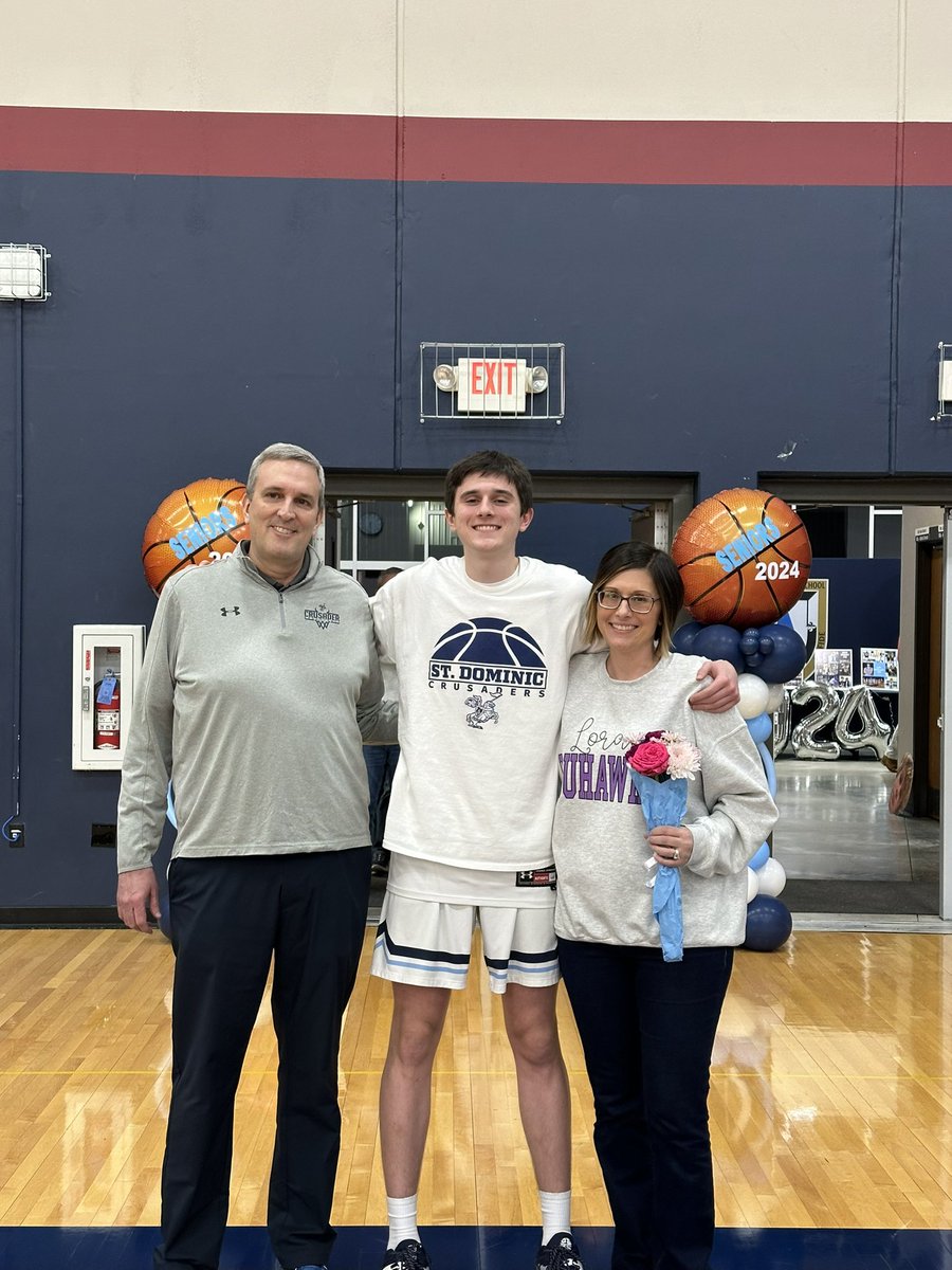 Congratulations to Brayden Gardner on his <a href="/SDHSBBall/">StDominic Boys BBall</a> Senior Night. Brayden is headed to Loras College in the fall where he plans to study business and play basketball.