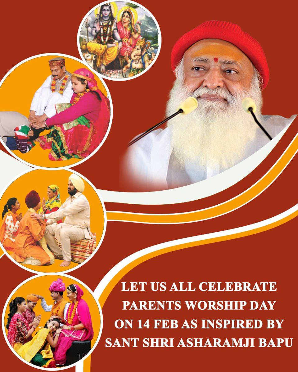 <a href="/Asharamjiashram/">Sant Shri AsharamJi Ashram</a> #WaitingForParentsWorshipDay
Absolutely,Sant Shri Asharamji Bapu started Parents Worship Day on 14th February in 2006 to strengthen the Parent-Child Relationship because the children who respect their parents become disciplined and virtuous.
 Unconditional Love